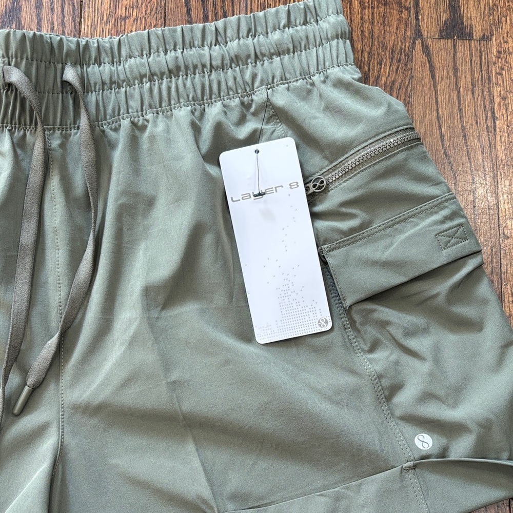 Layer 8 Sage Green utility woven Shorts size XL - Picture 2 of 5